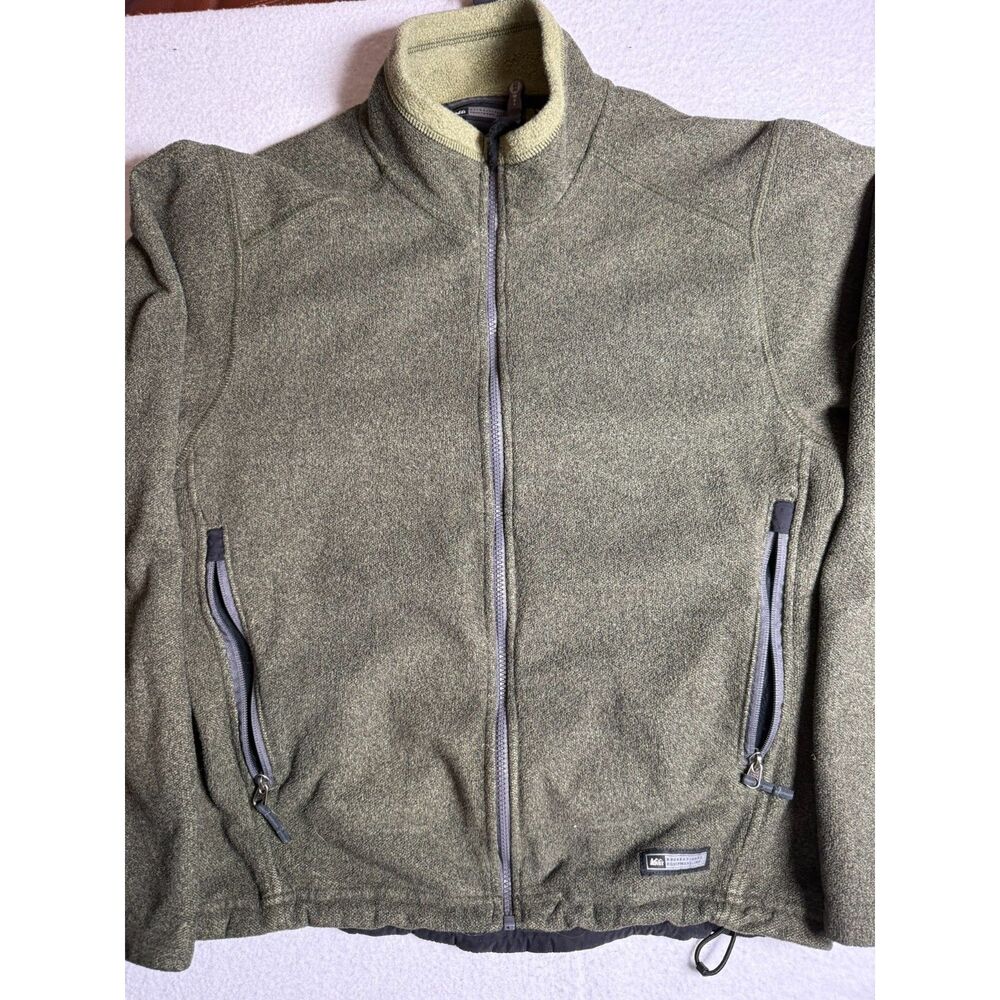 VTG REI Fleece jacket Full Zip Black Womens Large Hiking Outdoors